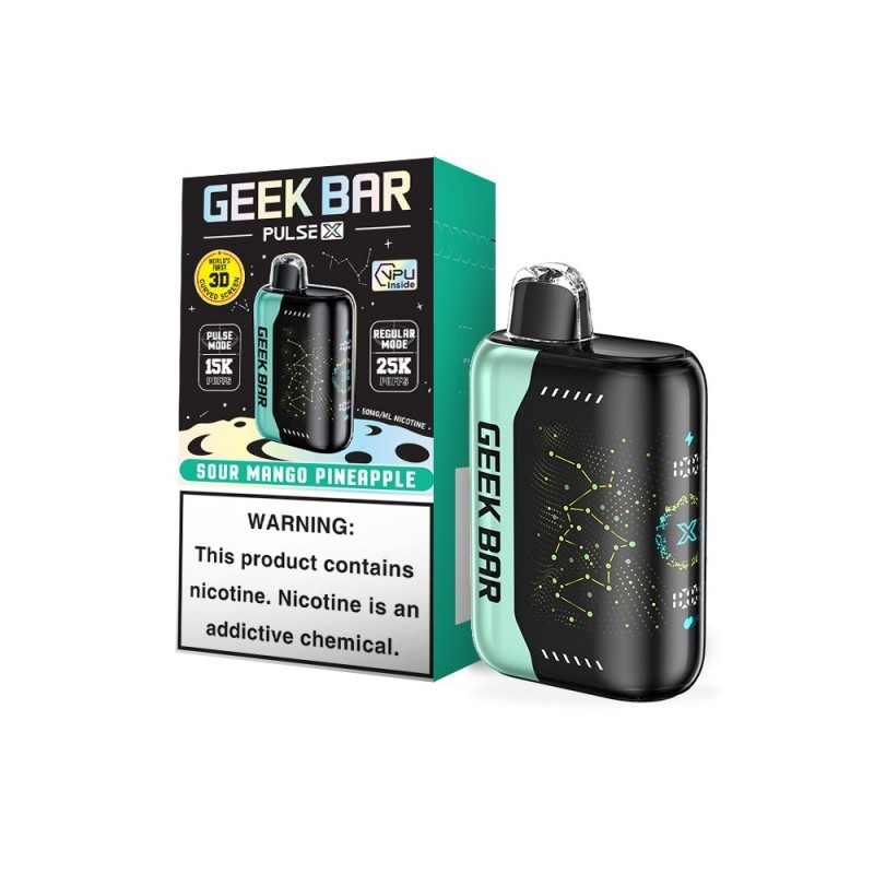 GEEK BAR Pulse X 25000 拋棄式電子煙 星空版｜全球首創 3D 曲面屏